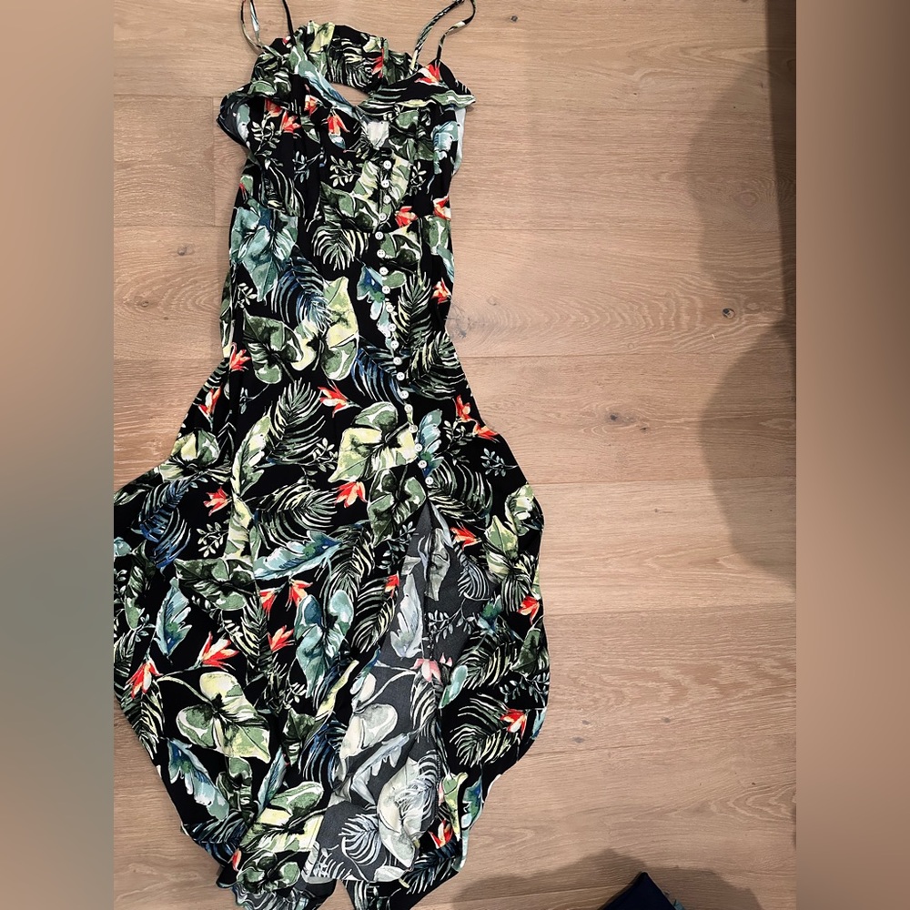 HAwaiian print maxi dress